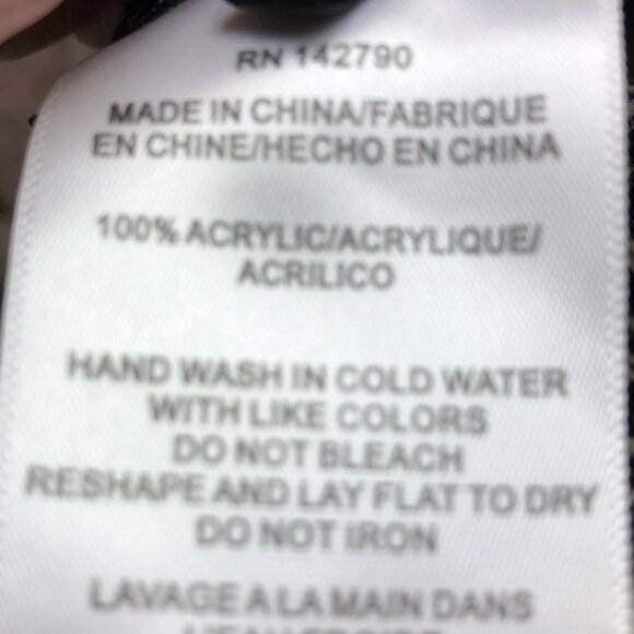 BCBG Black/white Knit Tunic Vest w/Fringe  S - Picture 5 of 7